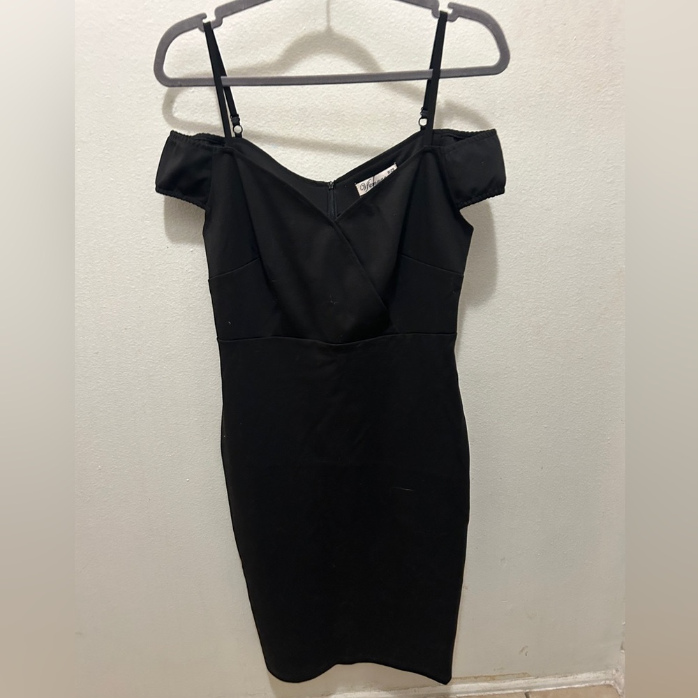 NWT Retro Pinup 50s/ 60s Wiggle Dress Black Off Shoulder Vintage Look Rockabilly - Picture 5 of 14